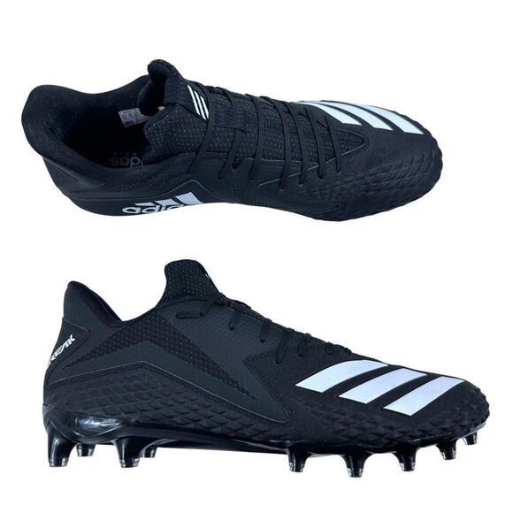 Adidas Freak x Carbon Low Football Cleats Black/Chrome Men's Sz 14 - Picture 8 of 9
